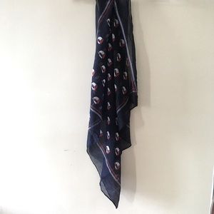 CLEAR OUT SALE - Sailboats printed voile scarf